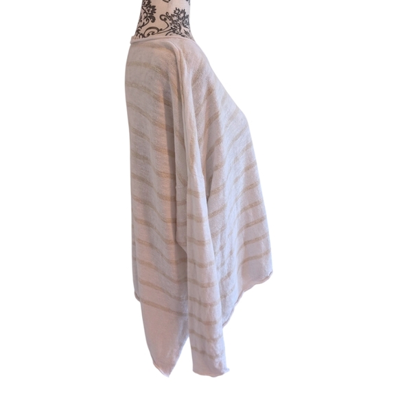 Eileen Fisher Organic Linen Blend Striped Sweater Women's M Fisherman Mature - Picture 7 of 14